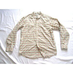 Men's Bob Timberlake Polyester Plaid Outdoor Long Sleeve Shirt Sz M (MT575)